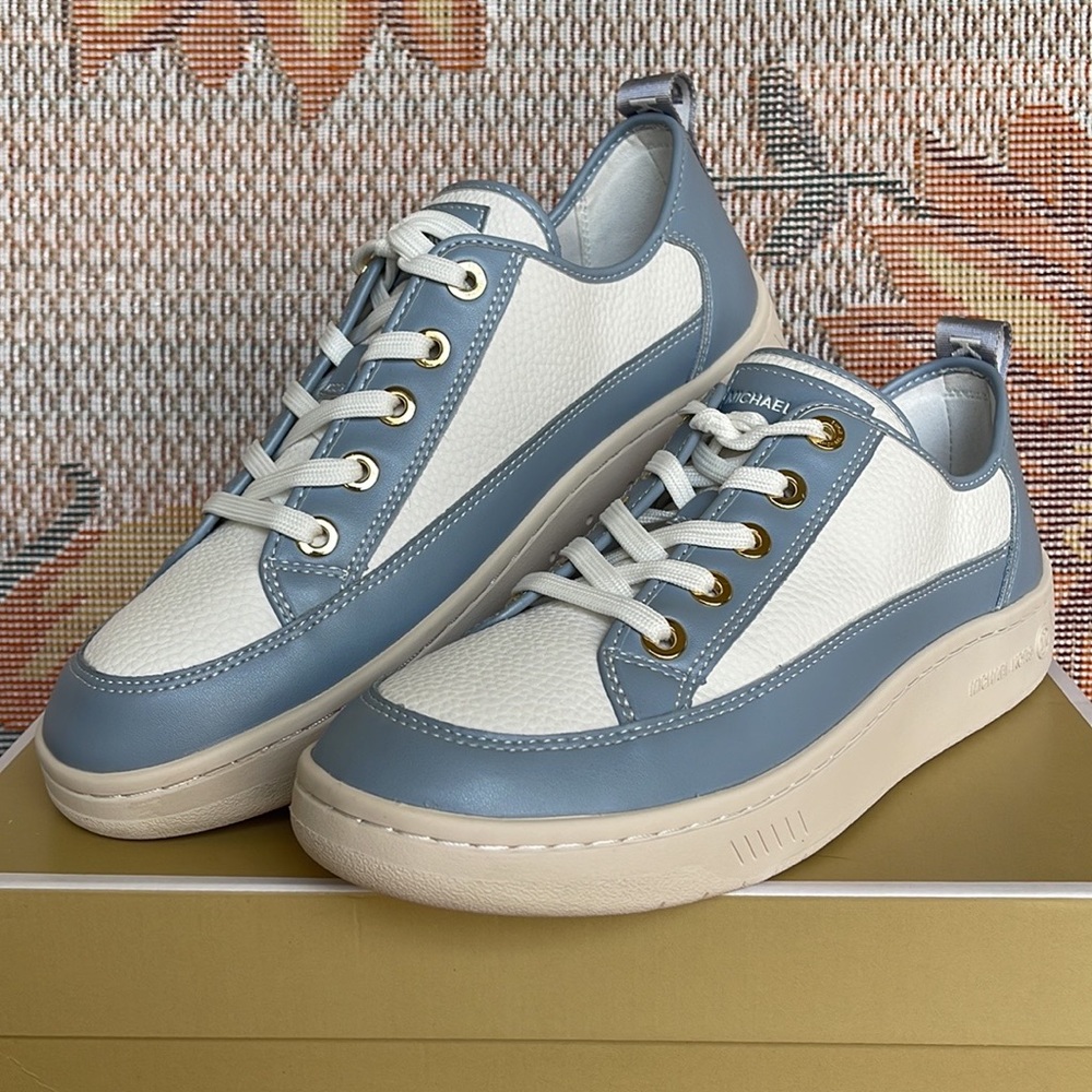 MICHAEL KORS SHEA LACE UP
FAUX LEATHER
49F3SHFS1L
PALE BLUE 
NEW - Picture 4 of 16
